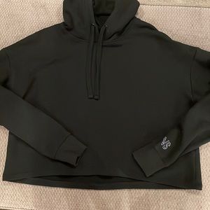 Victoria Secret black crop top with hoodie sweater